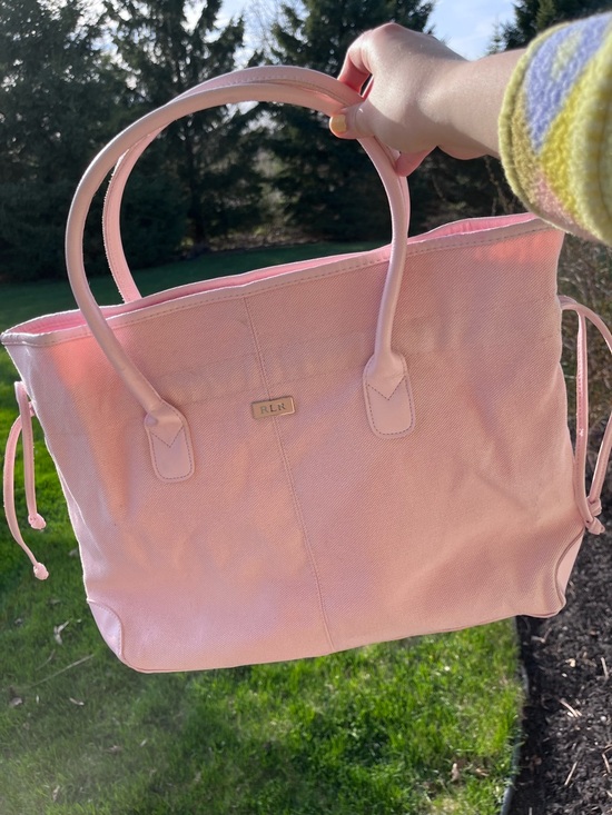 Ralph Lauren Handbags - Vintage 90s Ralph Lauren blush baby pink tote bag purse shoulder bag Y2K satchel